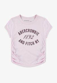 Abercrombie & Fitch RUCHED TEE - T-Shirt print - cradle pink
