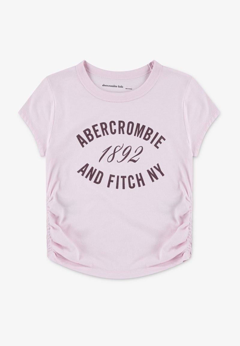 Abercrombie & Fitch RUCHED TEE - T-Shirt print - cradle pink