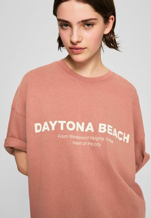 SHORT SLEEVE - T-Shirt print - mottled orange