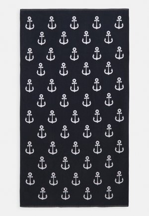 BEACH TOWEL 180x100CM 500 GSM - Strandhåndkle - dark blue/white