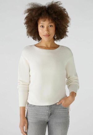 Oui, MIT SCHNÜRUNG - Strickpullover - offwhite