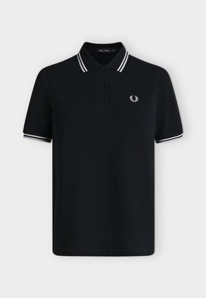 Fred Perry, THE TWIN TIPPED - Pólóing - black/snow white/dusky blue