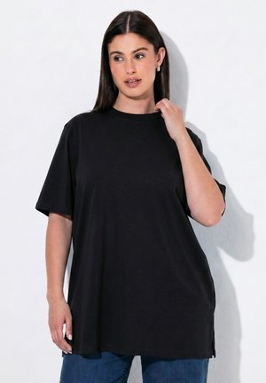 Ulla Popken, CREW NECK SHORT SLEEVE TEE - T-Shirt basic - black