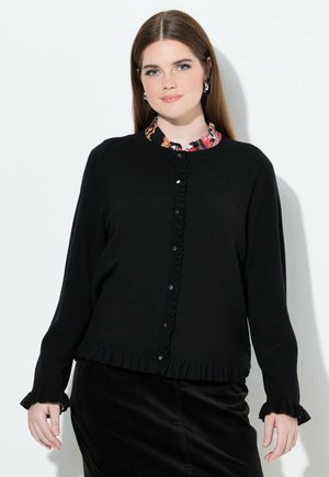 RUFFLE CUFF LONG SLEEVE  - Neuletakki - black