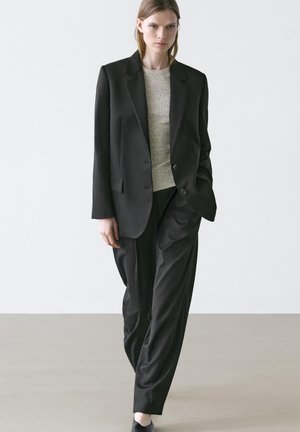Massimo Dutti TWO-BUTTON EXTRA-FINE - Blejzr - black