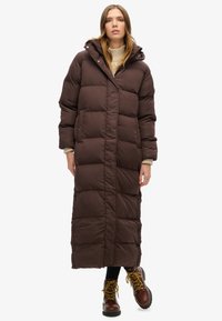 MAXI HOODED PUFFER - Manteau d'hiver - coffee bean brown