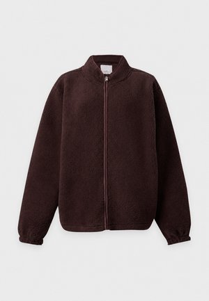 ONLY Carmakoma, CARNEW DALLAS HIGHNECK - Flísová bunda - shaved chocolate