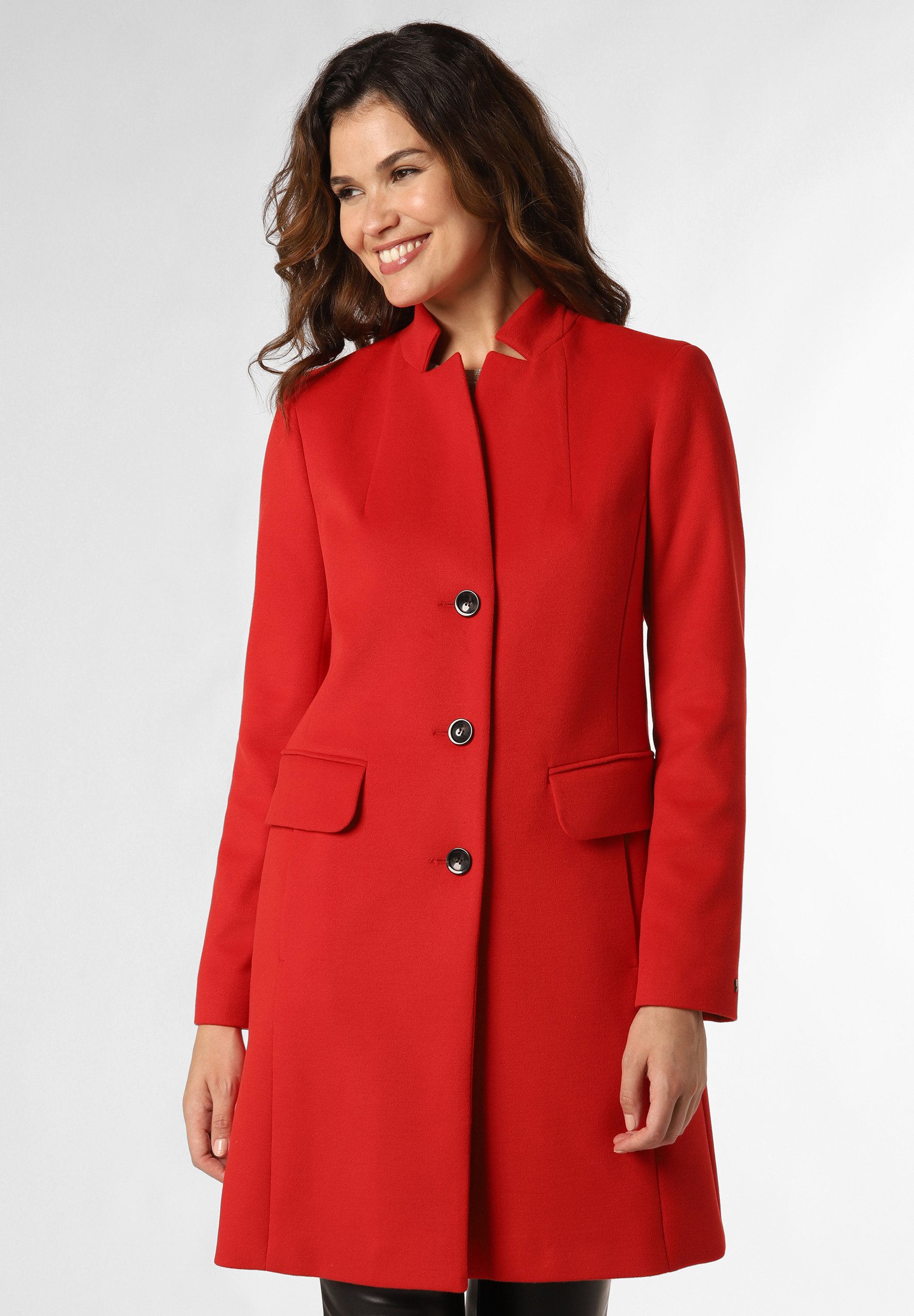 Comma Wollmantel Only Rot Langmantel Taillierter Comma Taillierte