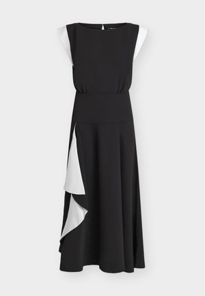 KARL LAGERFELD, FRILL HEM MAXI - Φόρεμα ημέρας - black/white
