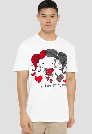 Cotton Soul, JUSTICE LEAGUE HARLEY QUINN PUDDIN' - Print T-shirt - white