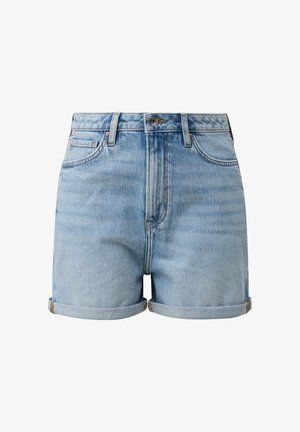 QS, JEANS-HOSE MOM FIT - Jeansshort - blau