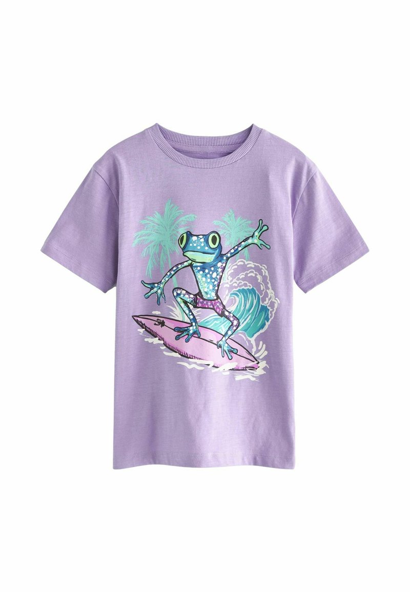 Next SHORT SLEEVE GRAPHIC  REGULAR FIT - Apdrukāts T-krekls - purple surfing frog