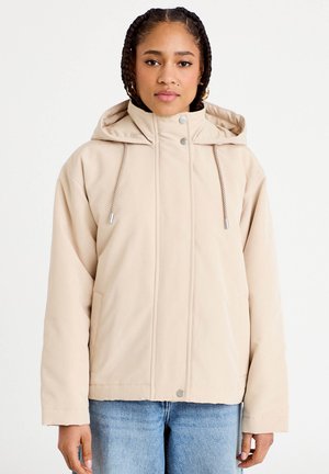 MIT KAPUZE UND LANGEN ÄRMELN - Veste mi-saison - beige