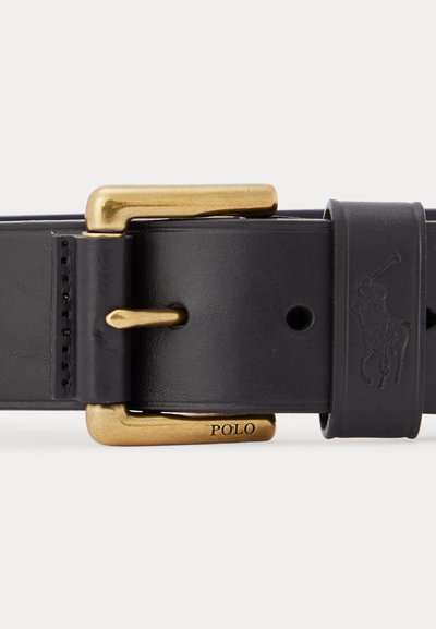 Polo Ralph Lauren LEATHER DRESS BELT - Riem - black