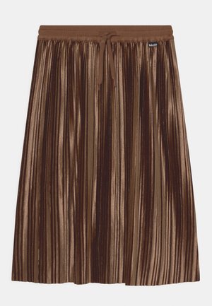 BECKY - Pleated skirt - earthy