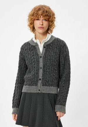 TEXTURED - Neuletakki - anthracite