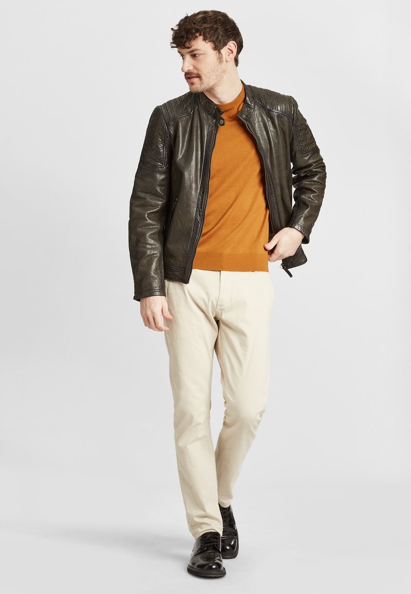 Herren Leichte Jacken | Gipsy GMDAMION Lederjacke dark olive/oliv - WU77674 Herren Leichte Jacken | Gipsy GMDAMION Lederjacke dark olive/oliv - WU77674
