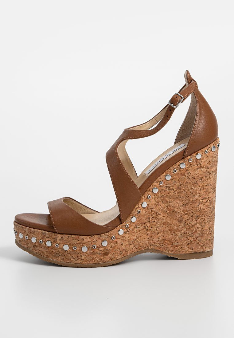 Jimmy Choo Sandalen met sleehak bruin