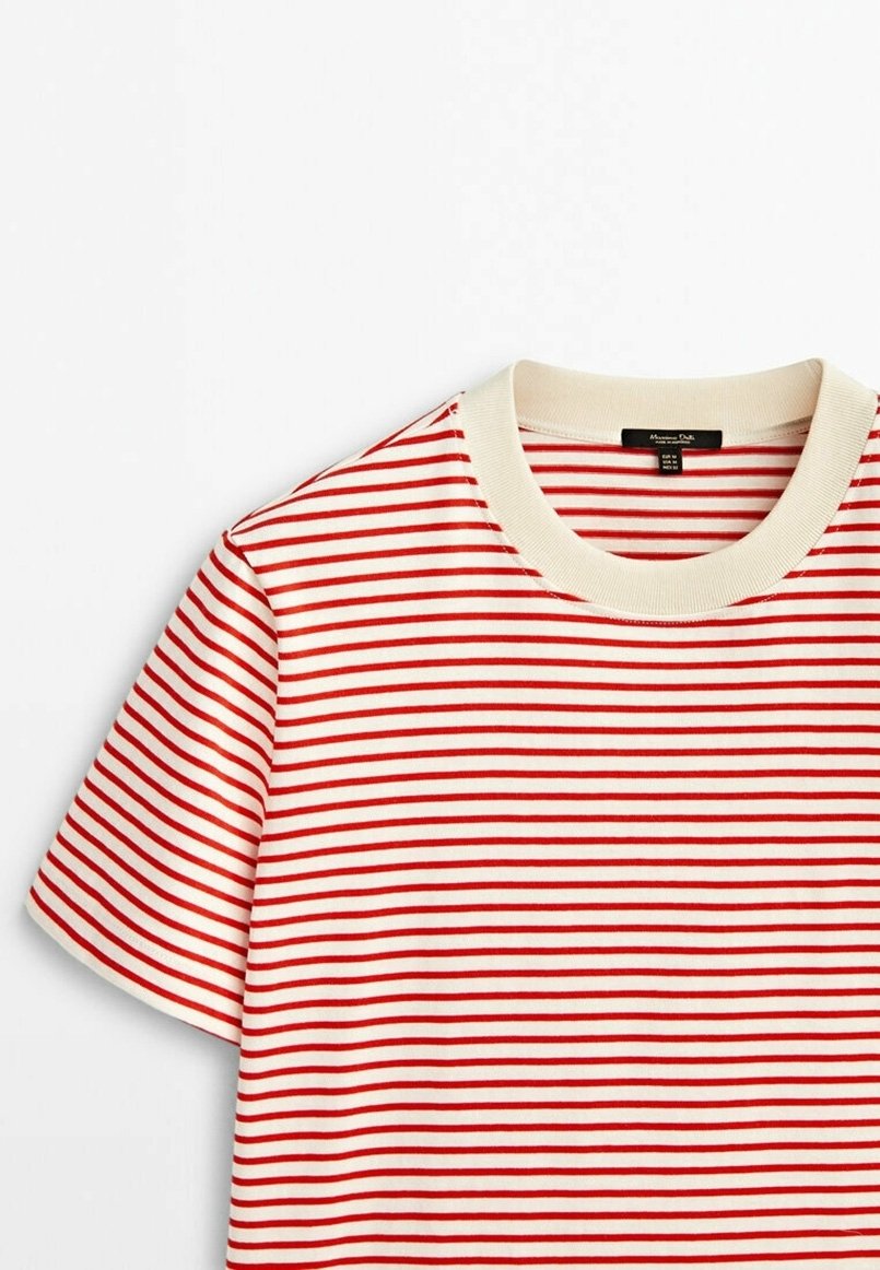 Massimo Dutti Print T-shirt - red - (Pre-owned) - Zalando.ie