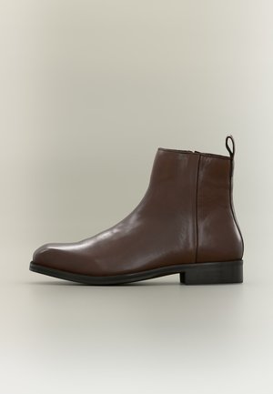 Zign by Zalando LEATHER - Κλασικές μπότες αστραγάλου - dark brown