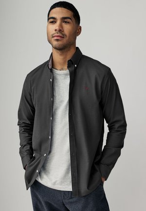 Next REGULAR FIT - STRETCH OXFORD LONG SLEEVE - Košile - charcoal grey