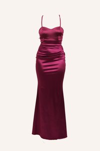 BACK DETAIL MAXI​ - Occasion wear - plum