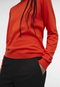 Object OBJTHESS LS O-NECK - Džemper - cherry tomatodetail melange