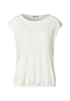 Street One, DROPPED SHOULDER SHIRT MIT U-BOOT-AUSSCHNITT - T-shirt basic - off white