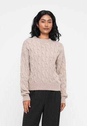 CHUNKY O NECK  - Pullover - sand
