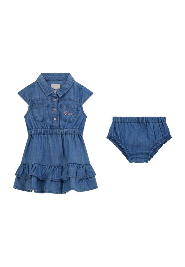 SET - Jeanskleid - blau