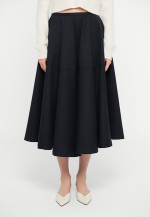 MAXIME PINSTRIPED SKIRT - A-line skirt - dark navy