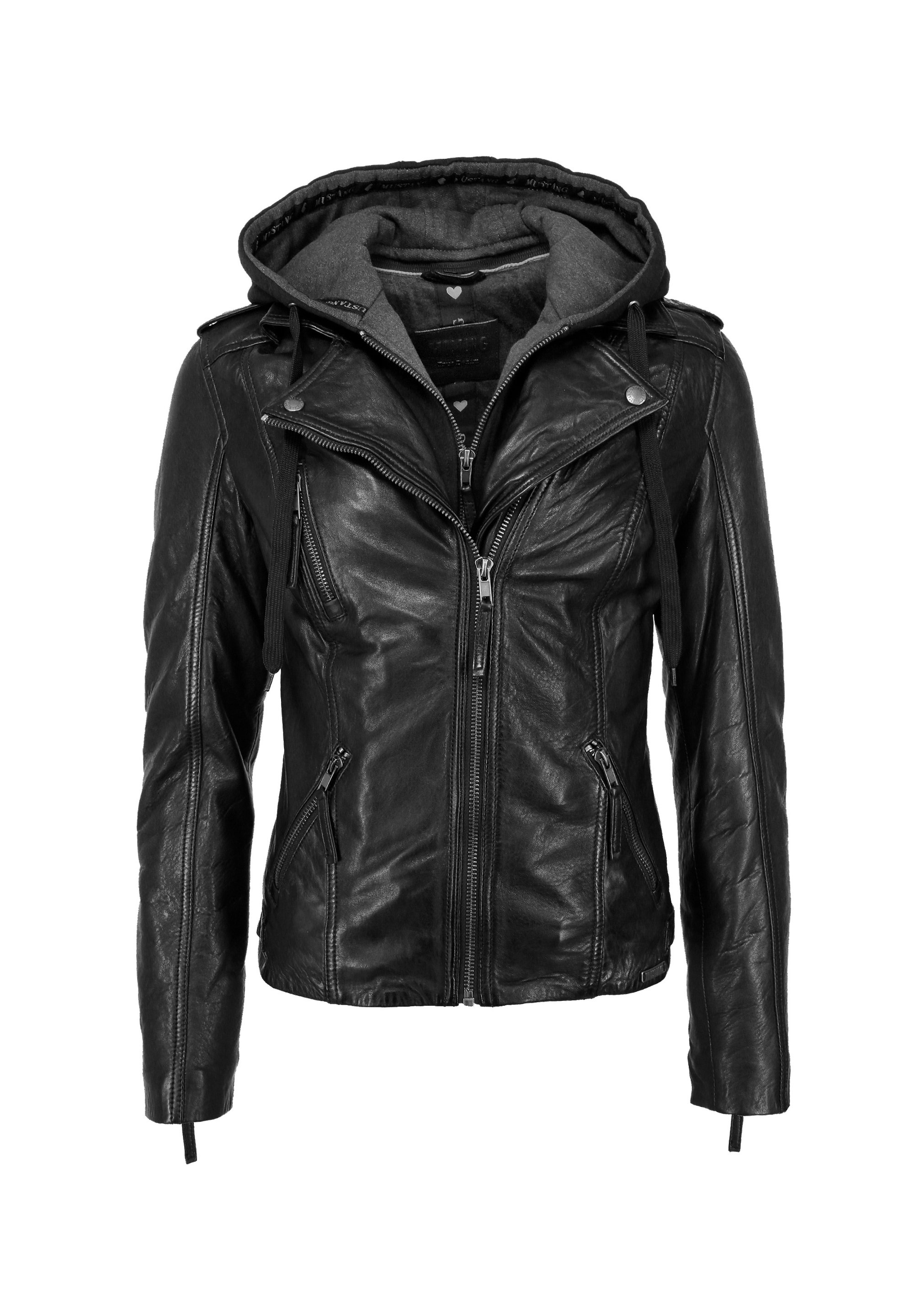Biker Jacket Biker Lederjacke Schwarz WeiÃƒÂŸe Lederjacke Damen