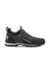Scarpa da corsa nera con tomaia in suede e mesh, design con lacci, tallone rinforzato e suola testurizzata per una maggiore aderenza.