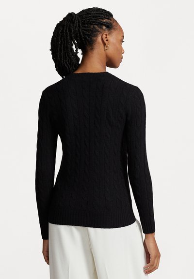 Polo Ralph Lauren CABLE KNIT WOOL CASHMERE JUMPER - Džemperis - black