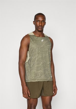 ASICS FUJITRAIL SINGLET - Top - mantel green/performance black