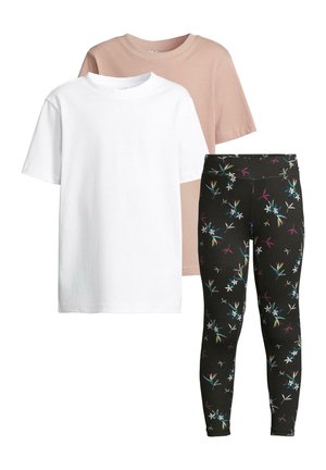 3 PACK - T-shirt basic - white dukrose blackfloret