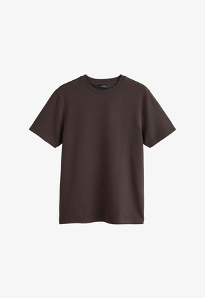 Next, SLIM FIT - MOTIONFLEX SOFT HEAVYWEIGHT T-SHIRT - T-shirts basic - brown chocolate