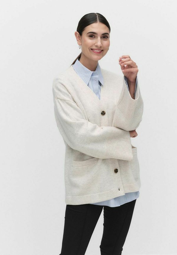 ZELMA LOOSE - Strickjacke - beige melange