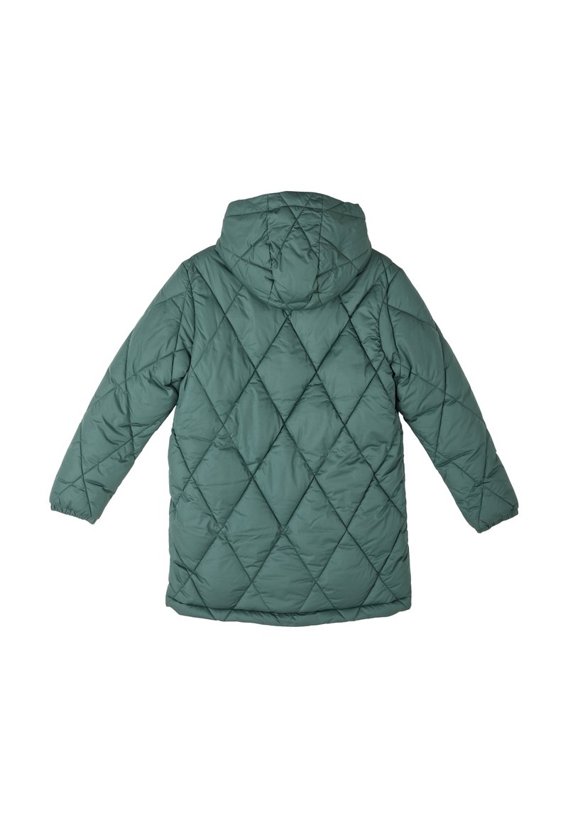 MIT STEPPMUSTER Wintermantel petrol