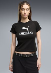 Puma PUMA SPORT SLIM GRAPHIC TEE - Μπλουζάκι με στάμπα - puma black