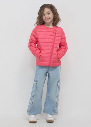 Calliope IMBOTTITO CERNIERA ASIMMETRICA - Winterjacke - corallo acceso