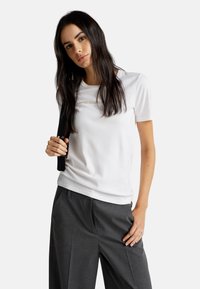 United Colors of Benetton WITH GLITTER PRINT LOGO - Triko s potiskem - white