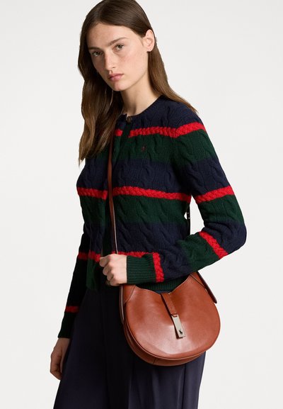 Polo Ralph Lauren POLO ID LEATHER SMALL SHOULDER BAG - Geantă crossbody - whiskey
