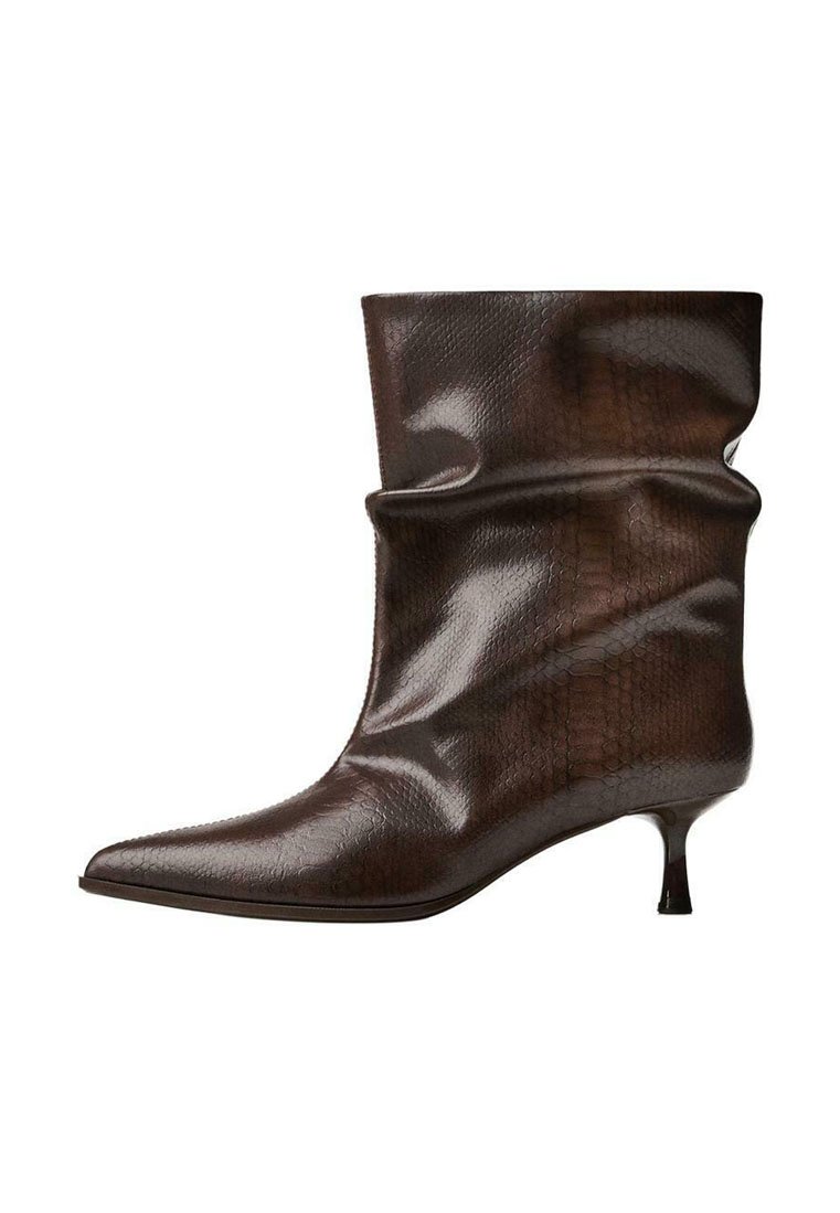 Stivali Alti Donna In Scamosciato Sintetico Con Tacco A Spillo - Eleganti E Comodi, Colore Marrone Taglia 40