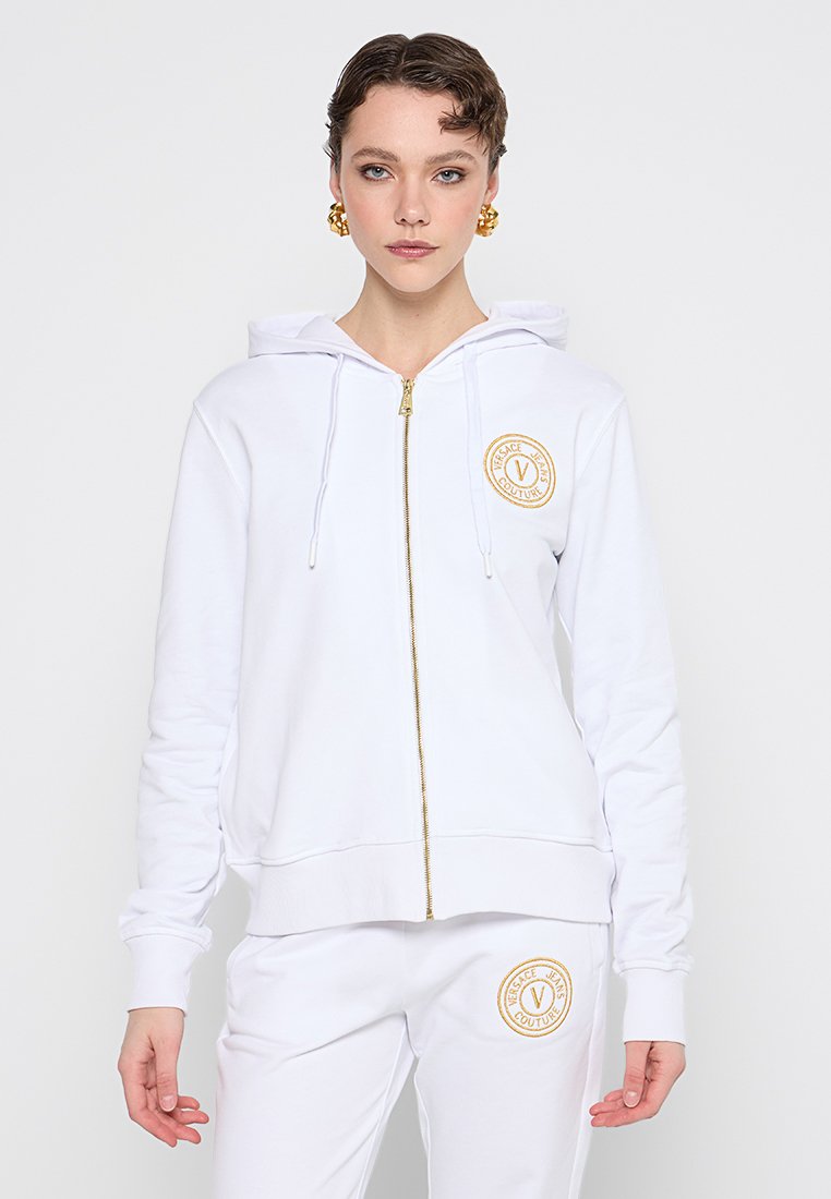 Versace Jeans Couture Sweater met rits wit Versace Jeans Couture Sweater met rits wit