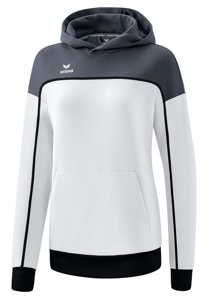 Erima CHANGE BY - Kapuzenpullover - weiss slate grey schwarz