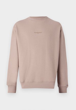 Tommy Jeans SCRIPT CREW - Sportinis megztinis - coastal taupe