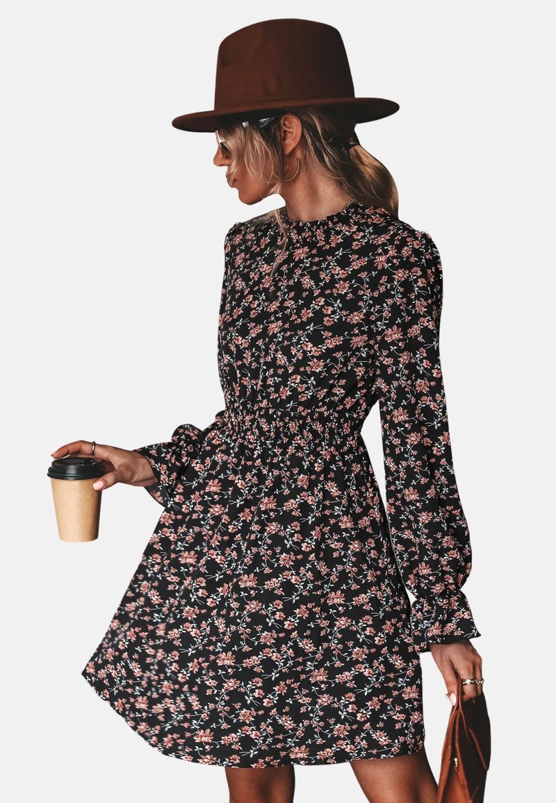 Cupshe BLUMENMUSTER Freizeitkleid schwarz/mehrfarbig Zalando.de