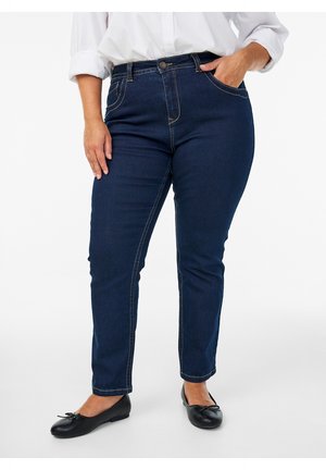 Zizzi VILMA - Slim fit jeans - dark blue rinse