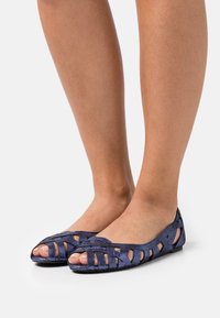 Anna Field LEATHER - Sabrinas peep toe - dark blue